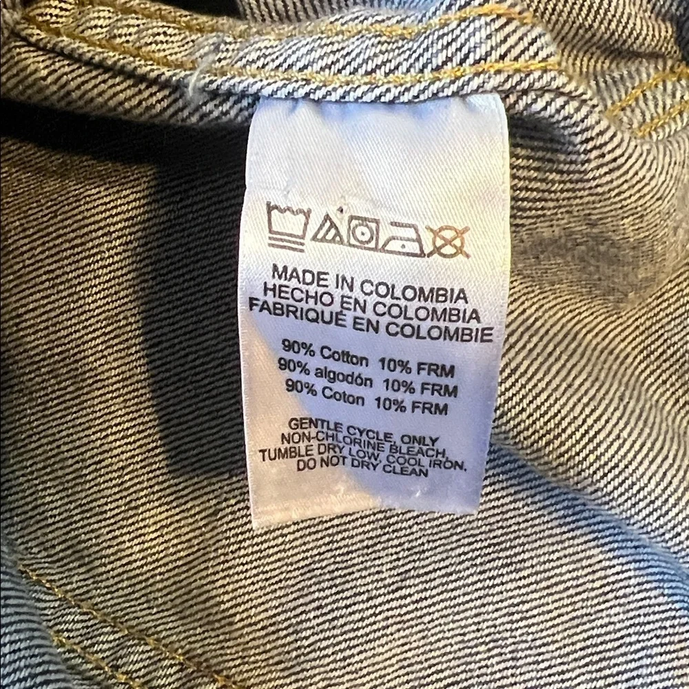 Michael Kors Blue Denim Jacket with Logo Patch L